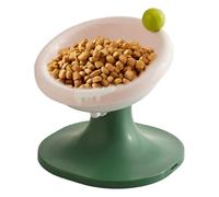 Elevated Cat Bowl - Ceramic Slanted Cat Food Bowls | Durable Safety, Ergonomic Height Adjustable Feeding Stand, Deep Design Pet Dish for appa
