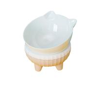 Elevated Cat Bowl, Raised Pet Bowls, 15 Degree Angled Design, Large Capacity Raised Bowl Stand, Back Pressure Relief, Bowls