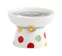 Elevated Cat Bowls - 330ml Tilted Cat Feeding Bowls | Ceramic Cat Bowls | Raised Cat Bowl | Ilted Elevated Cat Bowls | Cat Bowls Raised | Tilted Feeding Dish for Small Dog, Fat Faced Cat, Kitten