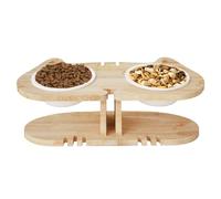 Elevated Cat Bowls - Cervical Spine Protection Pet Feeder - Tilted Raised Pet Dishes | for Indoor Home Living Room Bedroom