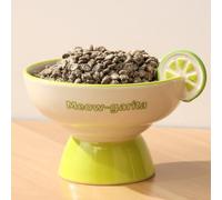 Elevated Cat Bowls Whisker Friendly. Ceramic Raised Whisker Fatigue Cat Bowl for Indoor Cats Protect The Spine and Prevent Vomiting. KGCCIZI