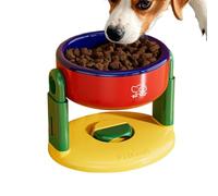 Elevated Cat Bowls, Whisker-Friendly Raised Feeder, Food and Water Dish, 7.48 x 6.3 x 5.71 Inches Adjustable Height Pet Bowl, Suction Cup Base, Ideal for Small Dogs and Cats