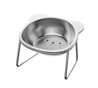 Elevated Cat Bowls, With Stainless Steel 15° Tilted, 12.5x11x11.5cm, Raised Cat Bowl, Stainless Steel Raised With Stand, Detachable And Non-Slip, For Cats, Puppy, Pets, Home, Indoor