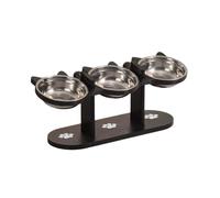 Elevated Cat Feeder with Adjustable Stainless Steel Bowls for Cats and Small Dogs