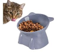 Elevated Cat Food Bowl - 13x10cm Raised Tilted Dog Feeding Tray, Non Slip Pet Food Dish, Stress Free Feeding, Prevent Neck Whisker Fatigue | Raised Pet Water Bowl for Healthy Eating Ergonomic Cat Dish
