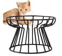 Elevated Cat Food Bowl - Anti Vomiting Ceramic Raised Cat Bowls,Cat Bowl with Metal Stand, Elevated Kitten Dish Pet Food And Water Feeding Station for Indoor Kitty Small Dog