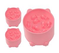 Elevated Cat Food Bowl, Enhanced Cat Food Bowl - Cat Food Bowl Slow Eating Taller Dish, Anti-Vomiting Water Supply | 3 Anti-Spill Cat Bowls for Pet Lovers Tall Smooth Safe Cat Supplies