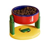 Elevated Cat Food Bowl | Raised Cat Food Water Bowls Tilted Elevated,Suction Cup Adjustable Height Anti Vomiting Pet Feeding Dish for Dry and Wet