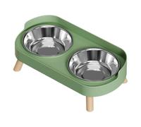 Elevated Cat Food Bowls - Stainless Steel Pet Feeder, Raised Water Container, Durable Bowl Dish | Enhanced Comfort Indoor Outdoor Office Domi