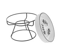 Elevated Ceramic Cat and Dog Bowl with High Stand Slow Feeder Dish for Small Pets Promotes Healthy Eating and Comfortable Dining Experience Multi Functional Feeding Station