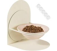 Elevated Ceramic Pet Bowl - Magnetic Base Spill-proof Dog Feeder with Stable Stand, Height Adjustable with Ergonomic Design, Cat Accessories
