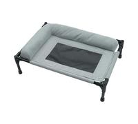 Elevated Cooling Dog Bed With Breathable Net And Pillow Chew Resistant Design Washable Pet Cot For Small To Mediums Dog Outdoor Cooling Raised Pet Bed