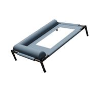Elevated Cooling Dog Bed With Breathable Net And Pillow Chew Resistant Design Washable Pet Cot For Small To Mediums Dog Outdoor Cooling Raised Pet Bed