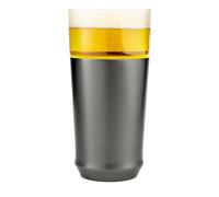 Elevated Craft Hybrid Pint Glass - Premium Vacuum Insulated Glass with Steel Base, Removable Insert, Ultimate Insulation for Beers and Cold Beverages - 16oz Beer Glass - Gunmetal Black