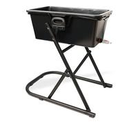 Elevated Dog Bathing Tub - Perfect for Full Baths, Muddy Paws & Summer Splashing! Lightweight, Durable, Non-Toxic Plastic, Scratch-Resistant Design, User-Friendly Drain Valve (60L; 72x41x28[cm])