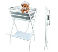 Elevated Dog Bathtub Grooming Station with Drain Adjustable Collar