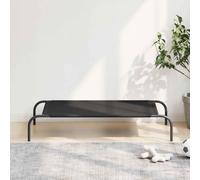 Elevated Dog Bed Black 110x65x20 cm Oxford Fabric and Steel