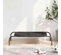 Elevated Dog Bed Black 90x50x20 cm Oxford Fabric and Steel