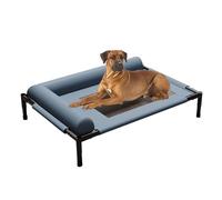 Elevated Dog Bed, Elevated Metal Frame Breathable Mesh Dog Bed, Lifted Pet Bed Portable Non-slip Raised Pet Bed For Indoor And Outdoor Use Small Dogs Or Cats(Blue-Gray,83 * 63cm60kg)