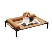 Elevated Dog Bed, Elevated Metal Frame Breathable Mesh Dog Bed, Lifted Pet Bed Portable Non-slip Raised Pet Bed For Indoor And Outdoor Use Small Dogs Or Cats(Brown,66 * 45cm30KG)
