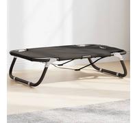 Elevated Dog Bed Foldable Anthracite 70x46x18 cm 600D Oxford Fabric Sturdy Frame