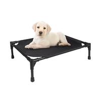 Elevated Dog Bed - Foldable Pet Cot With Removable Canopy, Durable Oxford Fabric Design | Portable Use With Extra Carrying Bag | Camping Beach Outdoor Pets Beds For Dogs Small Medium Large