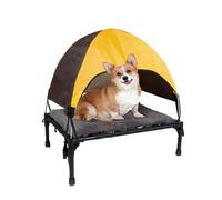 Elevated Dog Bed, Folding Elevated Dog Bed With Canopy Shade Tent, Cooling Camping Elevated Pet Bed With Removable Top, For Camping,Indoor& Outdoor(A)