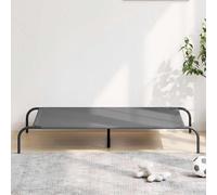 Elevated Dog Bed Grey 130x80x20 cm Oxford Fabric and Steel
