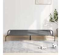 Elevated Dog Bed Grey 150x90x20 cm Textilene and Steel