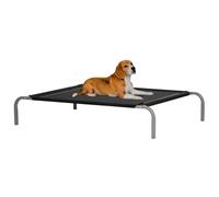 Elevated Dog Bed Grey Mesh & Steel 110x75x20cm Cooling Outdoor Non-slip Large XL