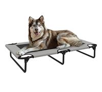 Elevated Dog Bed Light Grey 75x51cm Steel Frame Oxford Fabric Texteline 18cmHigh