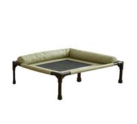 Elevated Dog Bed,Neck Support Cooling Non-Slip Pet Supplies - Large Raised Dog Bed Cat Cot | for Puppy Kitten Home Living Room Balcony Yard Patio Garden Camping