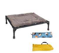Elevated Dog Bed - Portable Breathable Dog Beds Cot | Cot with Folded Bracket, Anti-Slip Bed for Beach, Camping, Large Medium Small Dogs