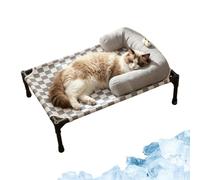 Elevated Dog Bed | Removable Breathable Portable Cot With Pillow | Dog Cot | For Cat Puppy Summer Outdoor Indoor Camping Beach Patio Travel Home Outdoor School Boys Room Offices Garden Door Evening Pa