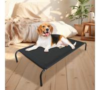 Elevated Dog Bed - Removable Indoor Outdoor Dog Cot - Washable Cushion Cool Pet Hammock Mat for Puppy Senior Cat Couch Car Camping Patio