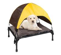 Elevated Dog Bed with Removable Canopy | Foldable 2-in-1 Pet Cot for Large Dogs | Durable Oxford Fabric Bed for Camping, Beach, and Outdoor Adventures | Portable with Extra Carrying Bag