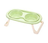 Elevated Dog Bowl Splash Proof Double Dish with Pastel Collar Adjustable Stand Nons Slip Cats Food Bowl for Eating