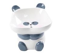 Elevated Dog Bowl - Tilted Ceramic Cat Feeder in Panda Shape - Multifunctional Heat-Resistant Cartoon Dog Feeder for Prevents Overeating, Excessive Head Bowing