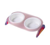 Elevated Dog Bowl with Feeders, Heavy Duty, Rainbow Transparent, A | Ceramic Bowl for Eating with Splash Proof Features, Comfortable Dining and Easy Cleaning