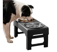 Elevated Dog Bowls,3-Heights Adjustable Pet Elevated Double Dish,Large Capacity Dog Food Bowl | for Indoor Outdoor Home Kitchen Living Room Camping Balcony
