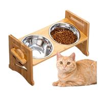 Elevated Dog Bowls | Adjustable Raised Bowl Stand - Pet Cat Feeding Station Indoor Outdoor Garden Car for Family and Friends