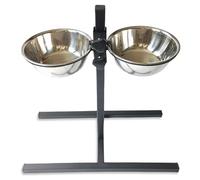 Elevated Dog Bowls Height Adjustable Dog Bowl Stand Sturdy Iron Tall Dog Bowl Stand with 2 Bowls Dog Bowl Stand Ideal for Large or Old DogsTall Dog Bowl StandDog Bowl StandDog Food Stands for Large Do