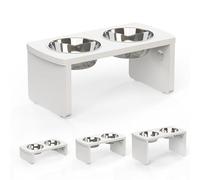 Elevated Dog Bowls (Medium, White)