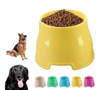 Elevated Dog Bowls, Non-Slip PP Long Ear Dog Bowl, Ergonomic Feeding Dish, Dog Bowl with Long Ears for Large Medium Breeds with Medium Size(Yellow,L)