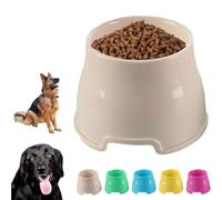 Elevated Dog Bowls, Non-Slip PP Long Ear Dog Bowl, Ergonomic Feeding Dish, Dog Bowl with Long Ears for Large Medium Breeds with Medium Size(Beige,L)