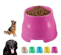 Elevated Dog Bowls, Non-Slip PP Long Ear Dog Bowl, Ergonomic Feeding Dish, Dog Bowl with Long Ears for Large Medium Breeds with Medium Size(Pink,L)