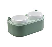 Elevated Dog Food Bowl -Double Pet Feeding Bowls | Double Pet Feeding Bowls With Storage | Elevated Dog & Cat Food Bowls With Storage | Slow Feeder For Indoor Cats, Puppies, And Small Pets | Sturdy,