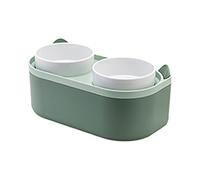 Elevated Dog Food Bowl - Double Pet Feeding Bowls with Storage for Evaluation | Raised Cat Bowls with Fork and Spoon Resilient Build Sl or Indoor Cats and Puppies Utility