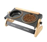 Elevated Dog Food Bowle - 4 Height Adjustable Raised Pet Feeders, Slow Feeder Design for Dogs, Portable Cat and Dog Bowl for Camping | Raiseds Bowls for Pets at Home or Outdoors