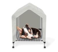Elevated Dog House for Outdoor or Indoor - Waterproof Dog Tent Cat House, Dog Sunshade Tent, Pet House with Removable Cover, Suitable for Small Cats Dogs